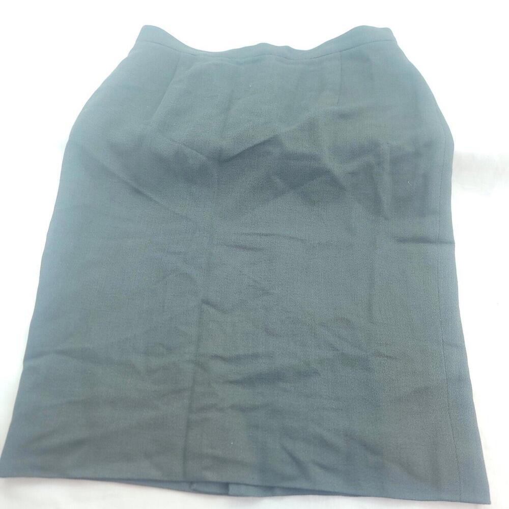 Krizia Dark Gray Rayon Blend Straight Size 6 Eu Size 42 Zip Skirt